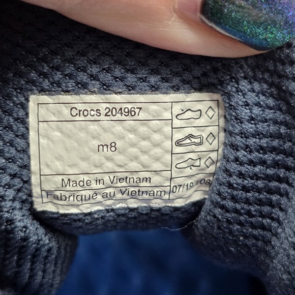 CROCS LiteRide Pacer Sneakers Mens 8 Blue Water Sport Comfort Breathable Shoes - Picture 10 of 12